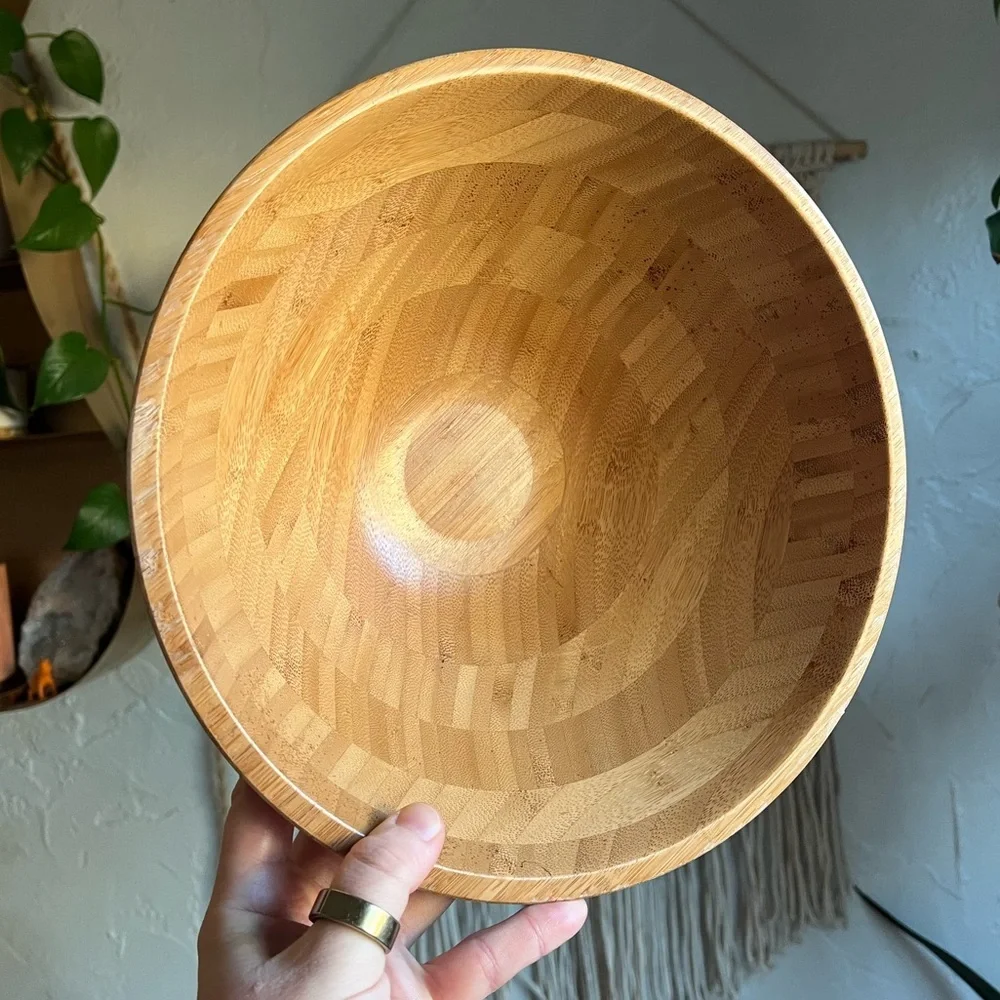 IKEA GRÖNSAKER Serving bowl, Bamboo Wooden Bowl Serving/Mixing Bowl